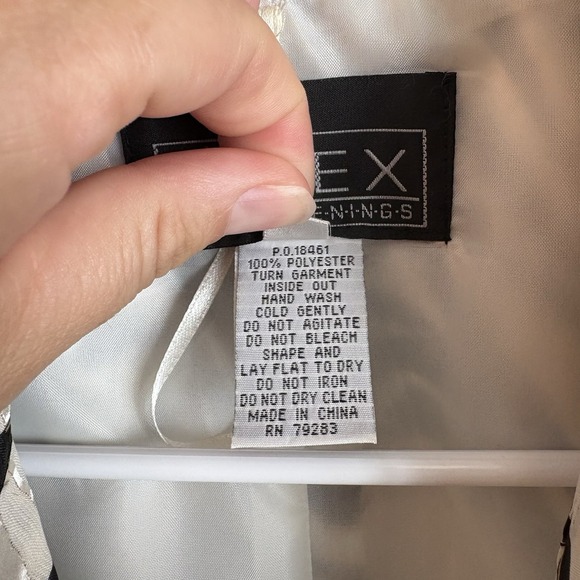 Alex Evenings Blazer Womens Small Silver Black Tie Closure‎ - Picture 5 of 10